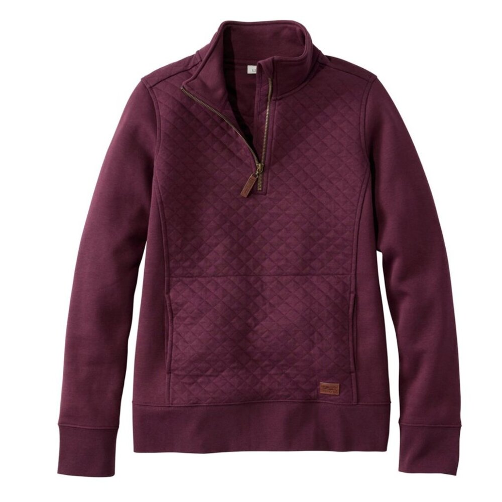 L.L. Bean Women's Quilted Quarter Zip Pullover